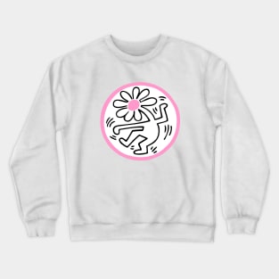 pink flower pop art Crewneck Sweatshirt